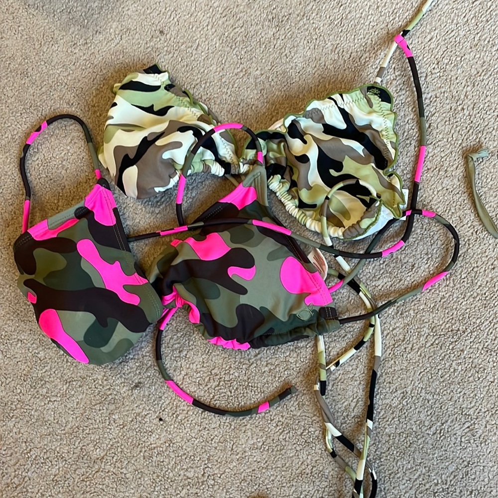 2 Camo Bikini Tops